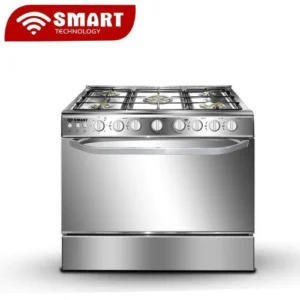 cuisiniere-smart-technology-5feux-90x60-a-gaz-rotisseur-inox-stc9060c