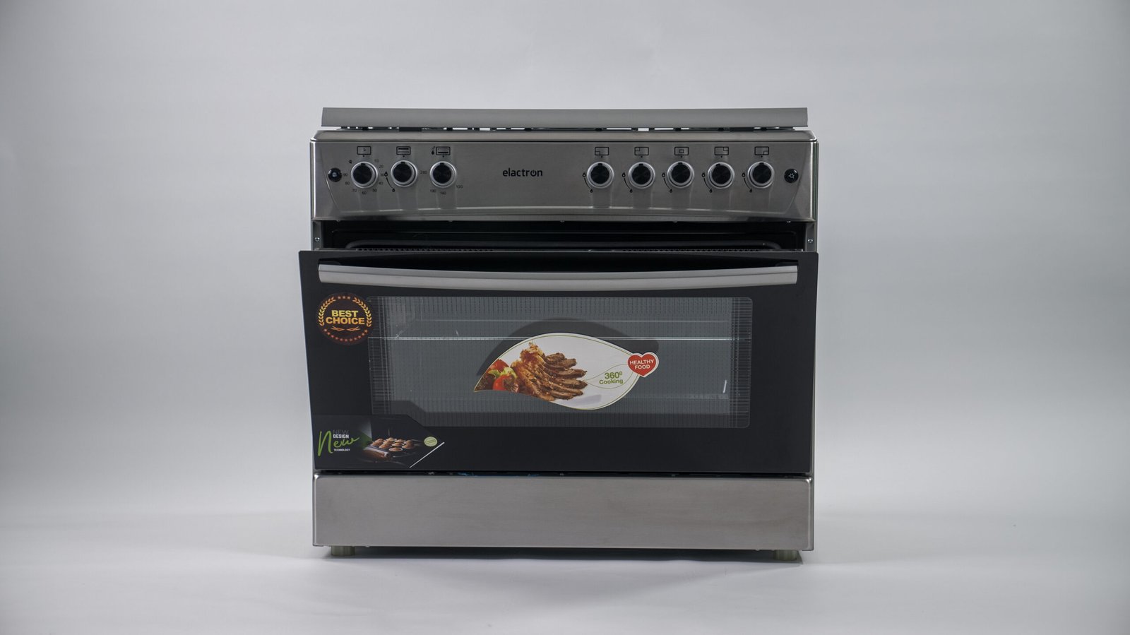 cuisiniere elactron 5feux 90x60 inox el6090