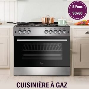 CUISINIERE ROCH 5FEUX 90X60 INOX F9L50 G2IL / RGC9OSS