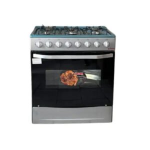 CUISINIERE ASTECH 6FEUX 80X60 A GAZ AVEC FOUR A GAZ INOX CIS86MS