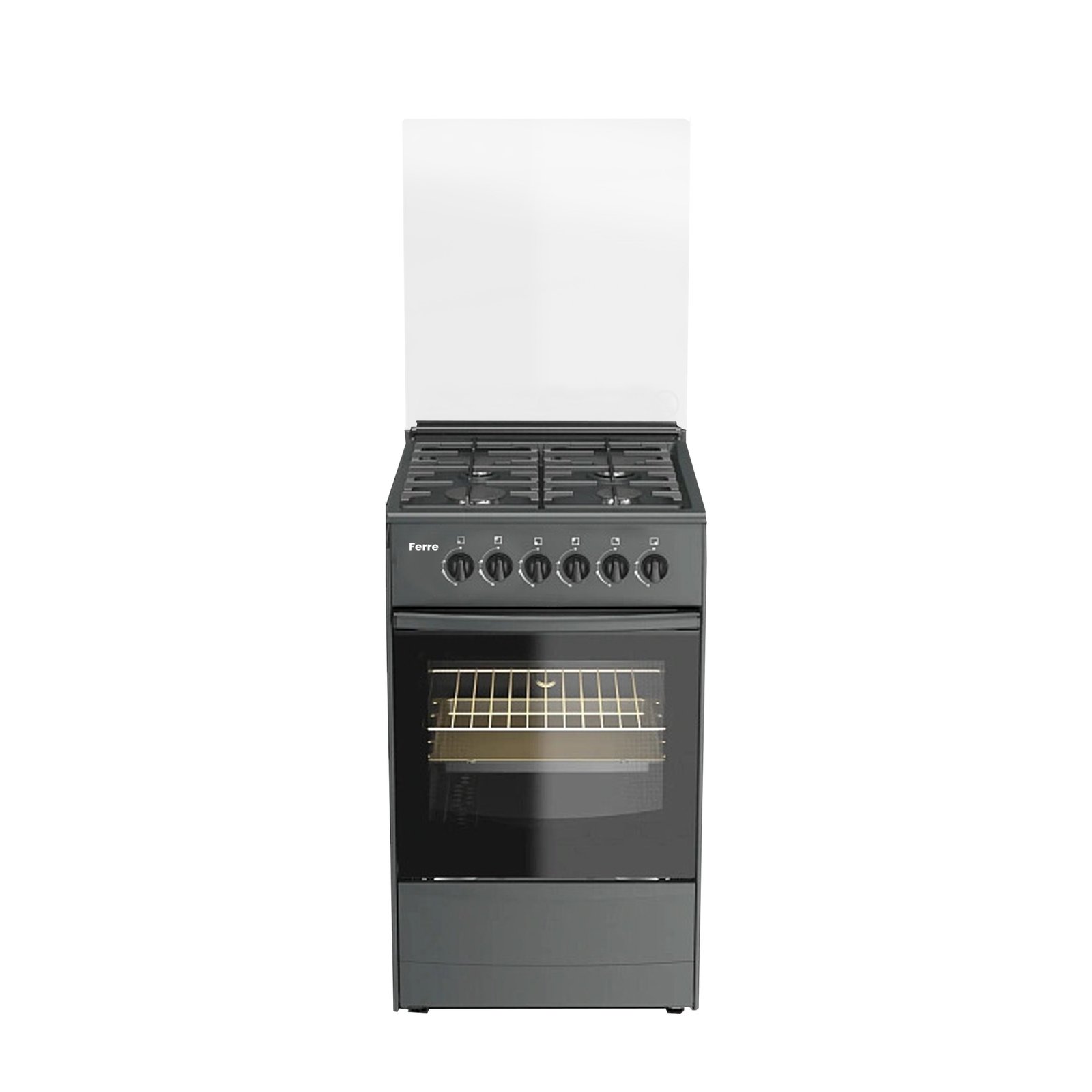 cuisiniere ferre 4feux 50x50 gris f5c40g2g