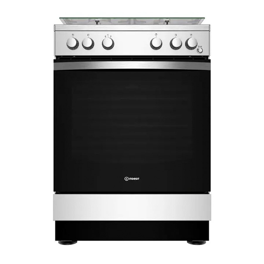cuisiniere indesit 4feux a gaz 60x60 four a gaz gris is67g1pcx/mea