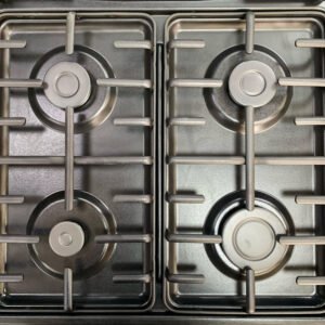 CUISINIERE ENDURO 4FEUX 6X60 A GAZ 2BOUTTONS CONTROLE ALLUMAGE ELECTRIQUE GRIS AFS6040G