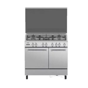 CUISINIERE FINIX 5FEUX 90X60 AVEC PORTE A BOUTEILLE GRIS G95NEM