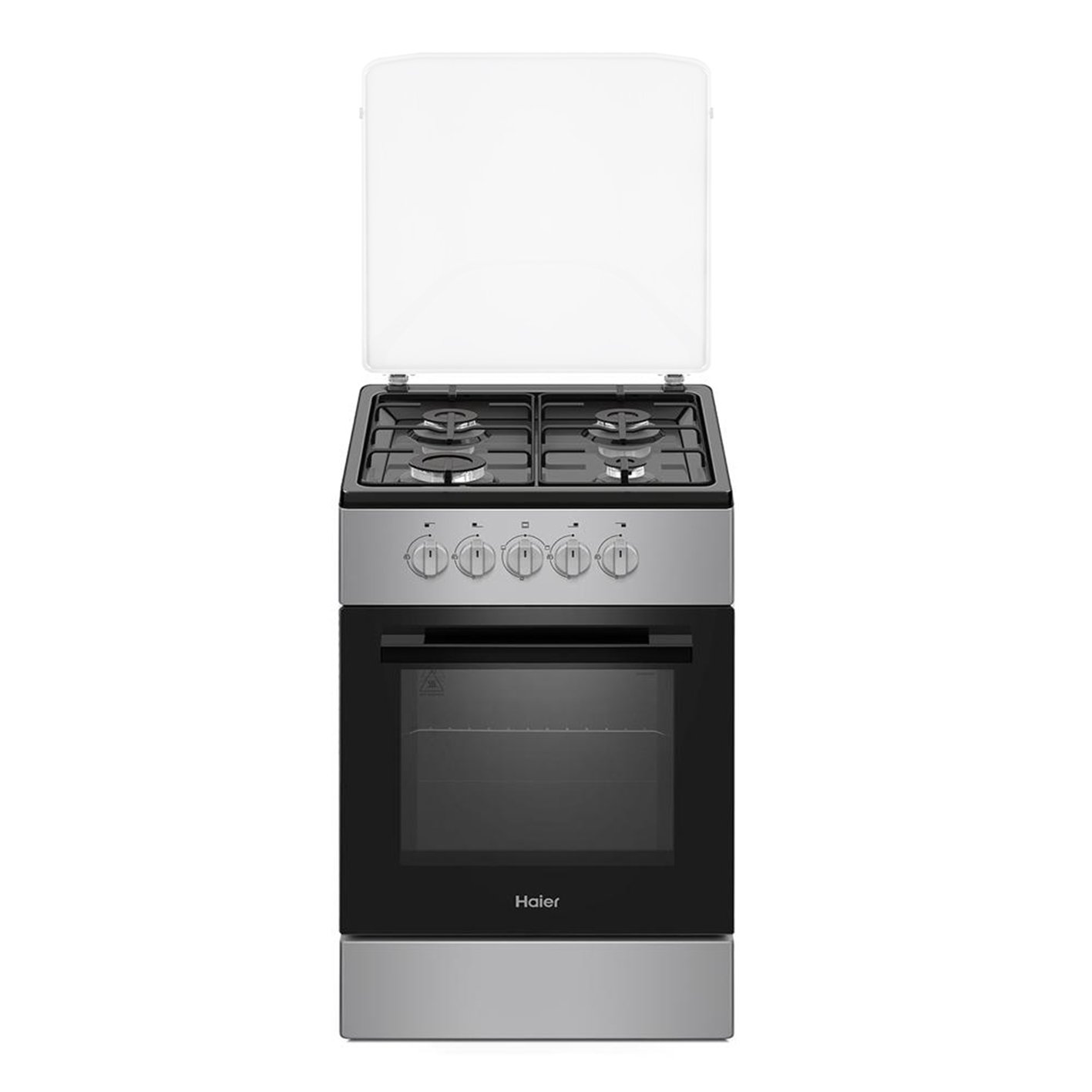 cuisiniere haier 4feux 60x60 a gaz gris chr2040egs1