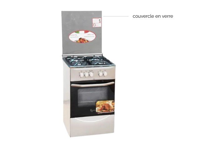 cuisiniere roch 4feux 50x50 a gaz inox
