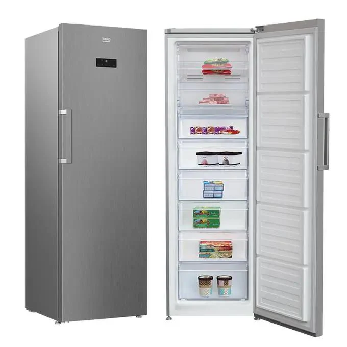 congelateur beko vertical 8tiroir 315litres a++nofrost gris frne451xb