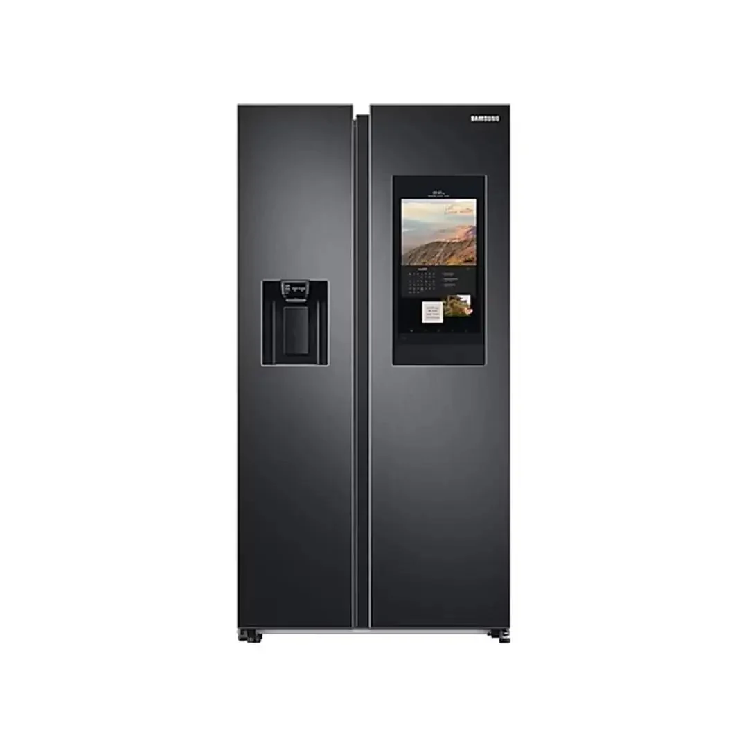 refrigerateur samsung side by side family 2portes avec dist glacon et ecran noir rs6ha8891b1