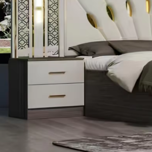 CHAMBRE A COUCHER ARMOIRE 6BATTANTS 5PIECES ANTHRA GRIS CAC016 4083