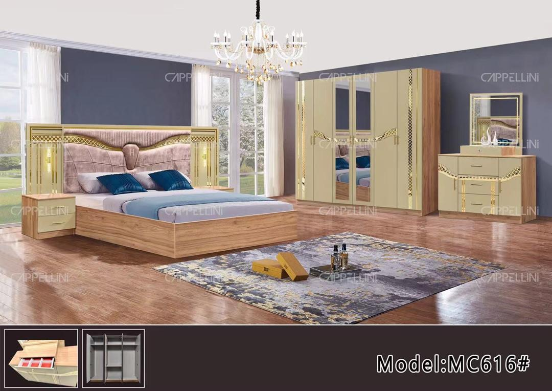 CHAMBRE A COUCHER 6BATTANTS 5PIECES BEIGE MC616 img 2068