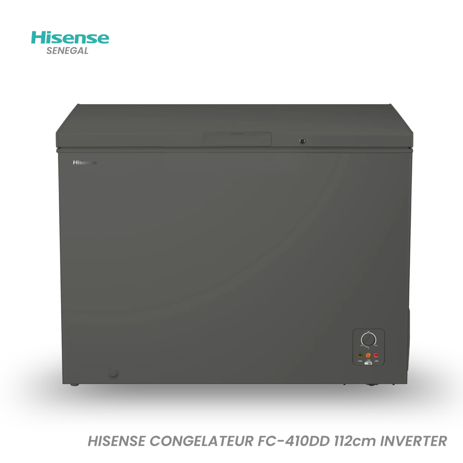 CONGELATEUR HISENSE HORIZONTAL 410LITRES INVERTER GRIS FC410DD img 0438