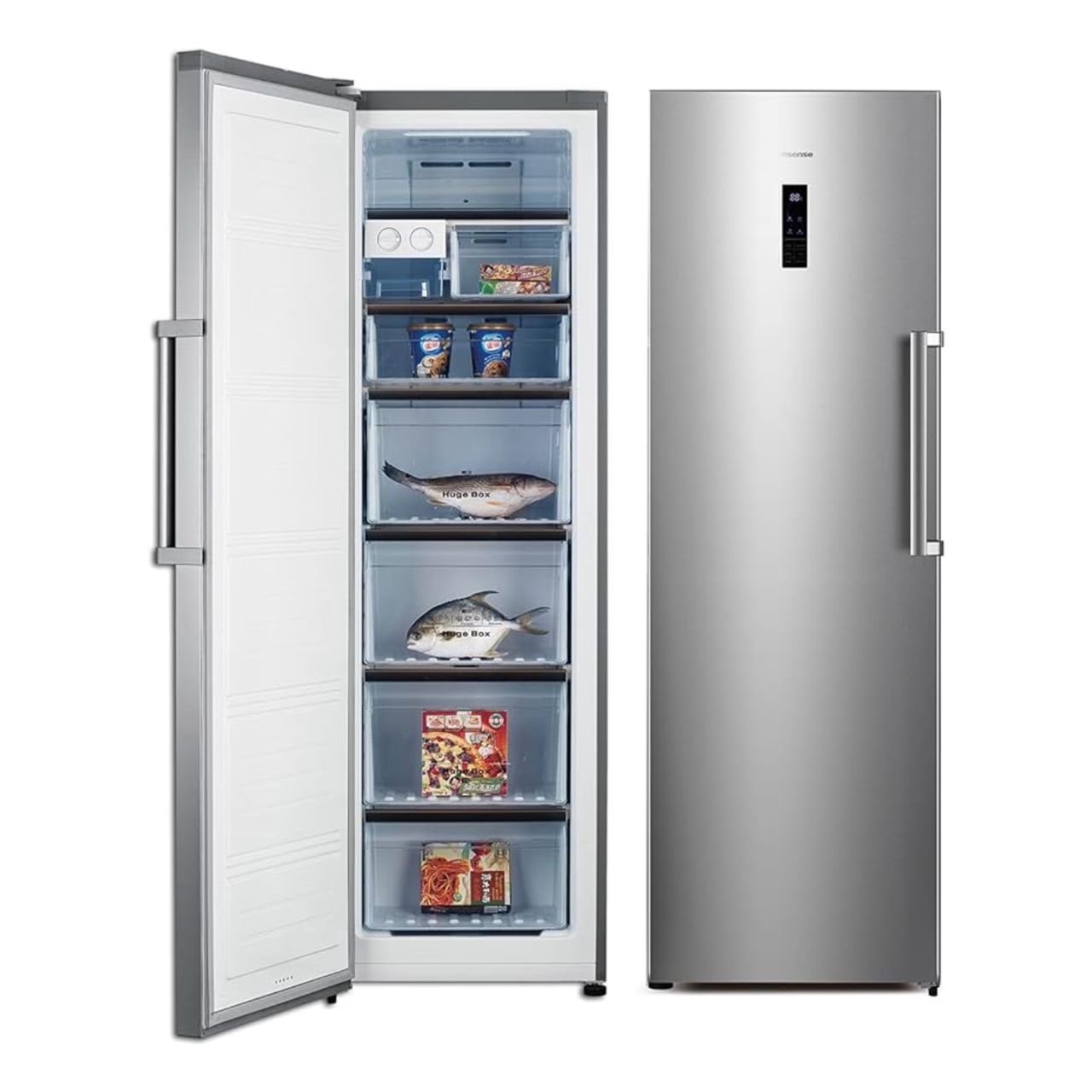 CONGELATEUR HISENSE VERTICAL 7TIROIRS 274L NOFROST GRIS RS34WC img 0469